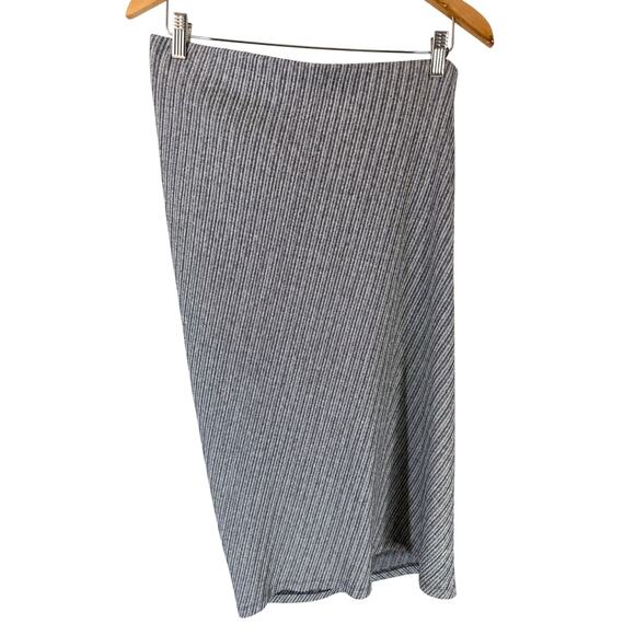 MM.LaFleur Minetta Skirt Womens XL Gray Stripe Coastal Jersey Pencil - Picture 4 of 12